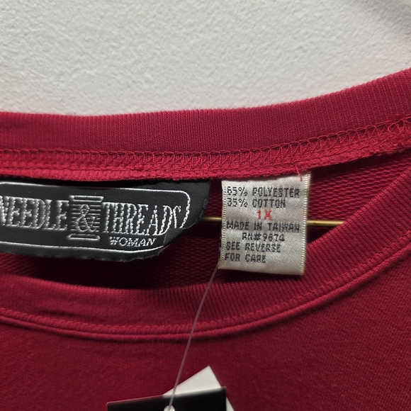 Needle & Thread Deep Red Top - Picture 3 of 6